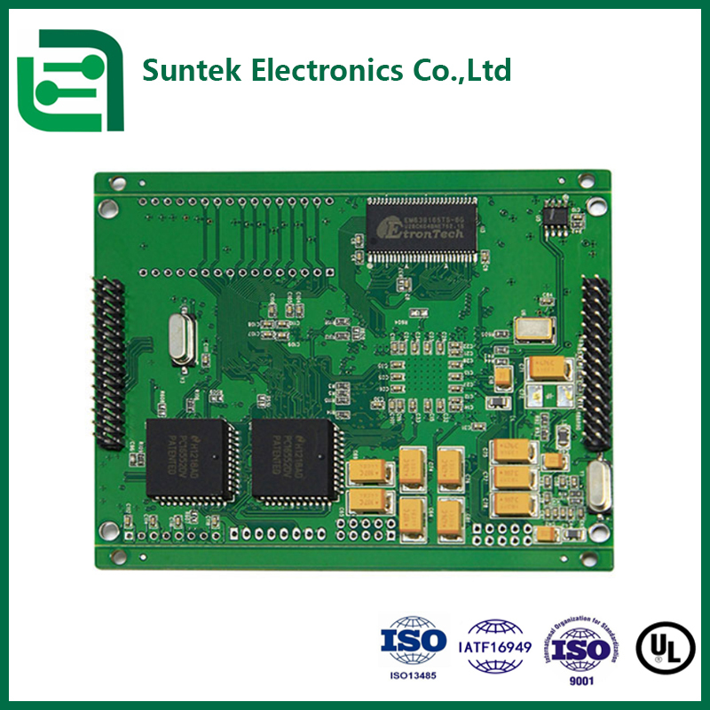 การประกอบ PCB PCBA แบบ 1-6 ชั้น พร้อมหน้ากากบัดกรีสีเขียว และความหนาสูงสุดของบอร์ด 8.0 มม.