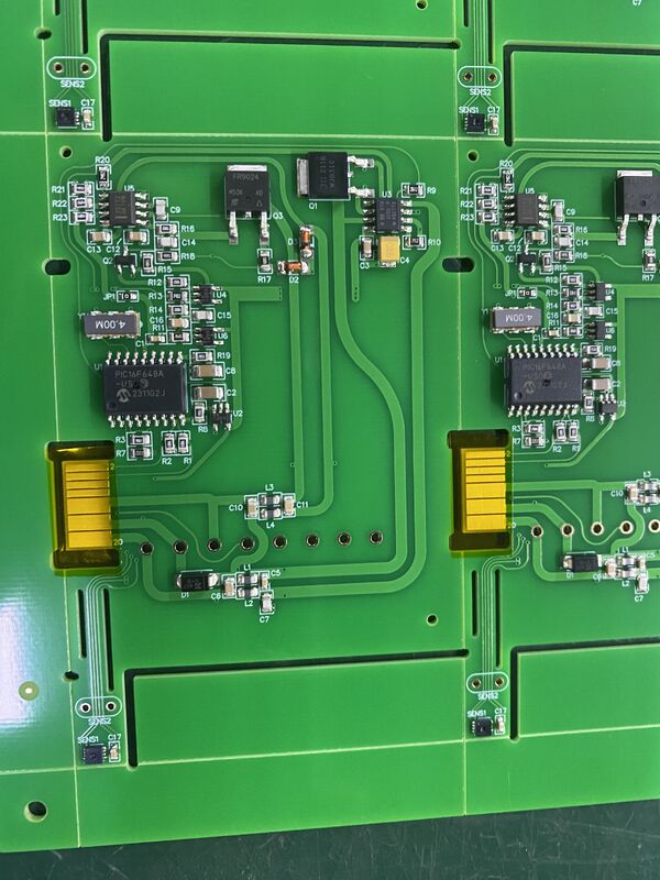 Surface Mount Technology SMT PCB Assembly Utilizing Green Solder Mask and Resistors Providing Electronic Circuit Assembly