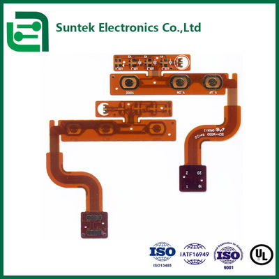 จีน / กัมพูชา Suntek Custom FPC แผงวงจร PCBA แบบยืดหยุ่น พร้อมรูเจาะเส้นผ่านศูนย์กลาง H /-0.05mm 2mil